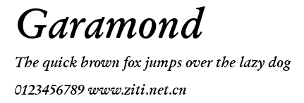 Garamond.ttf字體轉換器圖片