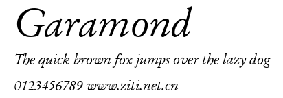 Garamond.ttf字體轉換器圖片