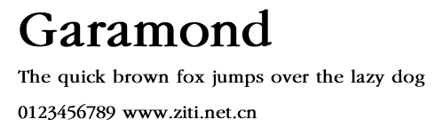 Garamond.ttf字體轉換器圖片