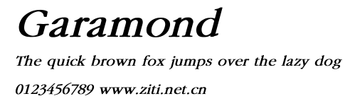 Garamond.ttf字體轉換器圖片