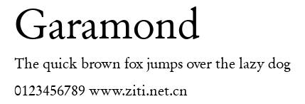 Garamond.ttf字體轉換器圖片
