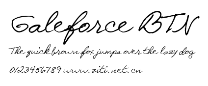 Galeforce BTN.ttf字體轉換器圖片