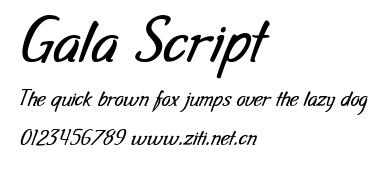 Gala Script.ttf字體轉換器圖片