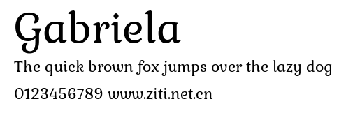 Gabriela.ttf字體轉換器圖片