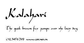 Kalahari.ttf字體轉換器圖片