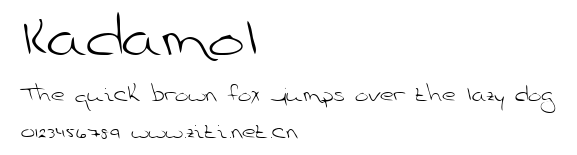 Kadamol.ttf字體轉換器圖片