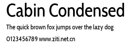 Cabin Condensed.ttf字體轉換器圖片