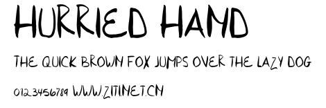 Hurried Hand.otf字體轉換器圖片