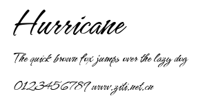 Hurricane.ttf字體轉換器圖片