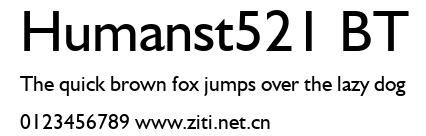 Humanst521 BT.ttf字體轉換器圖片
