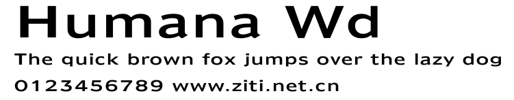 Humana Wd.ttf字體轉換器圖片