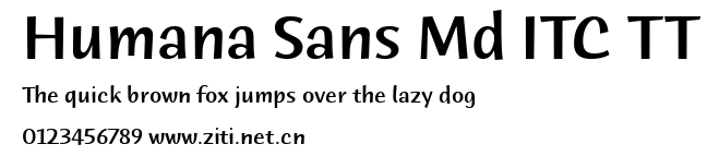 Humana Sans Md ITC TT.ttf字體轉換器圖片
