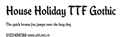 House Holiday TTF Gothic.ttf字體轉換器圖片