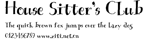 House Sitter's Club.ttf字體轉換器圖片