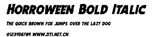 Horroween Bold Italic.ttf字體轉換器圖片