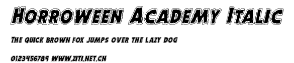 Horroween Academy Italic.ttf字體轉換器圖片