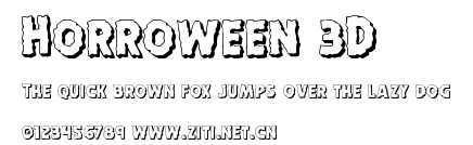 Horroween 3D.ttf字體轉換器圖片
