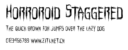 Horroroid Staggered.ttf