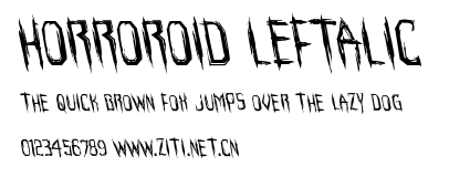 Horroroid Leftalic.ttf