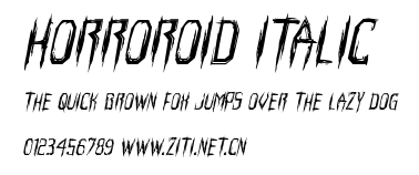 Horroroid Italic.ttf