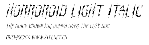Horroroid Light Italic.ttf