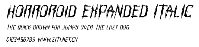 Horroroid Expanded Italic.ttf