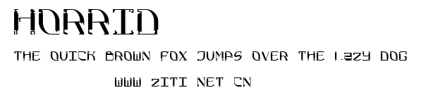 Horrid.ttf字體轉換器圖片