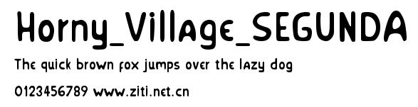 Horny_Village_SEGUNDA.ttf字體轉換器圖片