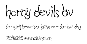 Horny Devils BV.ttf字體轉換器圖片
