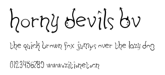Horny Devils BV.ttf字體轉換器圖片