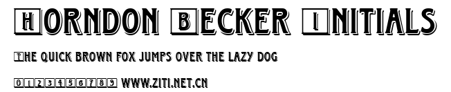 Horndon Becker Initials.ttf字體轉換器圖片