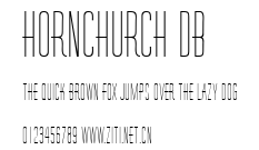 Hornchurch DB.ttf字體轉換器圖片