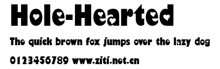 Hole-Hearted.ttf字體轉換器圖片