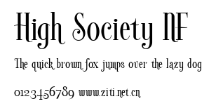 High Society NF.ttf字體轉換器圖片