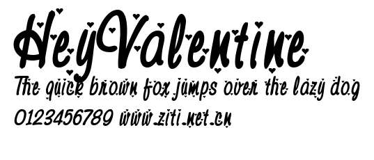 HeyValentine.ttf字體轉換器圖片