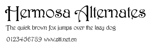 Hermosa Alternates.ttf字體轉換器圖片