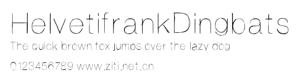 HelvetifrankDingbats.ttf字體轉換器圖片