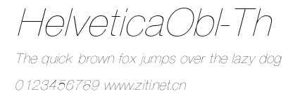 HelveticaObl-Th.ttf字體轉換器圖片