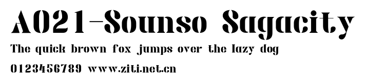 A021-Sounso Sagacity.ttf字體轉換器圖片