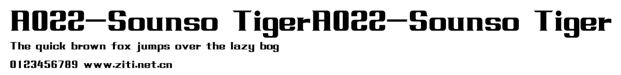 A022-Sounso TigerA022-Sounso Tiger.ttf字體轉換器圖片