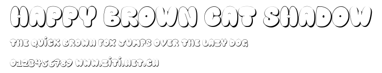 Happy brown cat shadow.ttf字體轉換器圖片