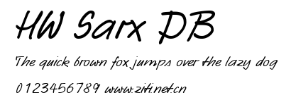 HW Sarx DB.ttf字體轉換器圖片