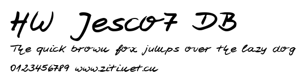 HW Jesco7 DB.ttf字體轉換器圖片