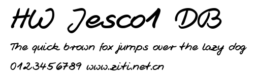 HW Jesco1 DB.ttf字體轉換器圖片
