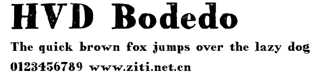 HVD Bodedo.ttf字體轉換器圖片