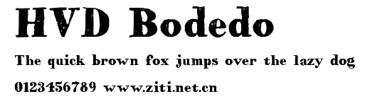 HVD Bodedo.ttf字體轉換器圖片