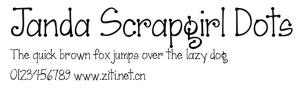 Janda Scrapgirl Dots.ttf字體轉換器圖片