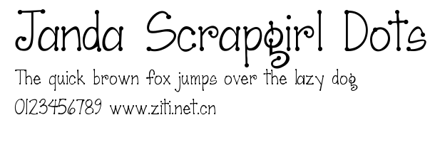 Janda Scrapgirl Dots.ttf字體轉換器圖片