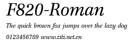 F820-Roman.ttf字體轉換器圖片