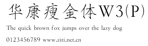 華康瘦金體W3(P).ttf